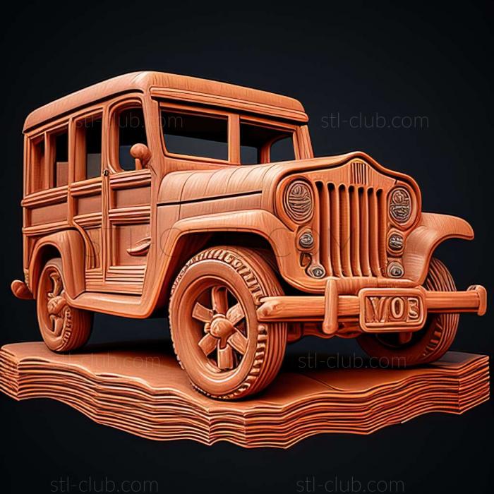 3D model Willys Jeep Wagon (STL)